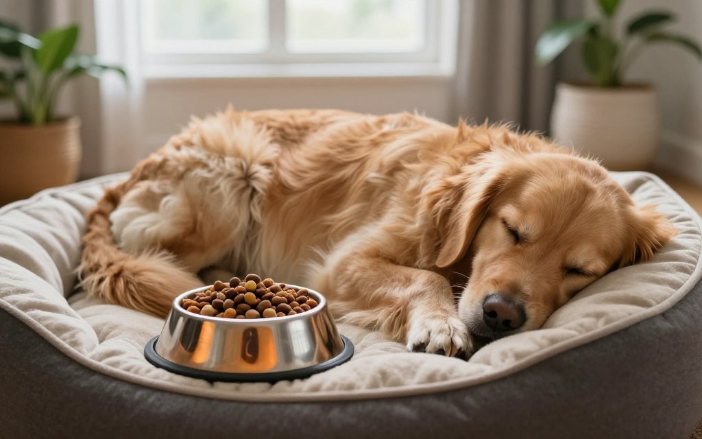 wpływ diety na sen psa