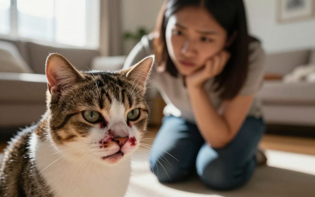 krwawienie nosa kota