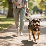 pies ciągnie na smyczy